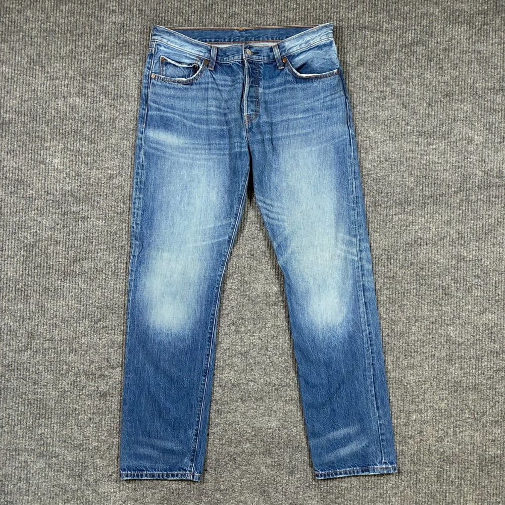 Levi's Mens Straight Leg Jeans W34" Blue Denim Stretch Low Rise Y2K Vintage‎